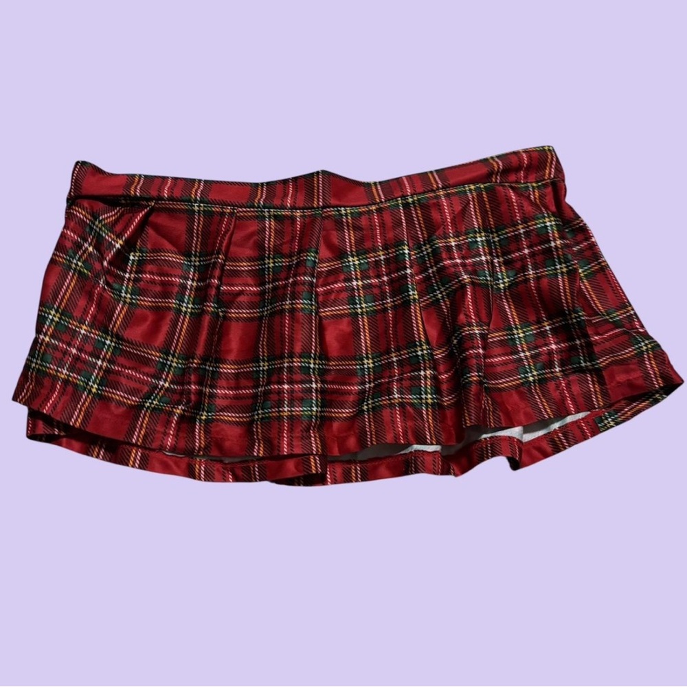 Plaid Red Skirt